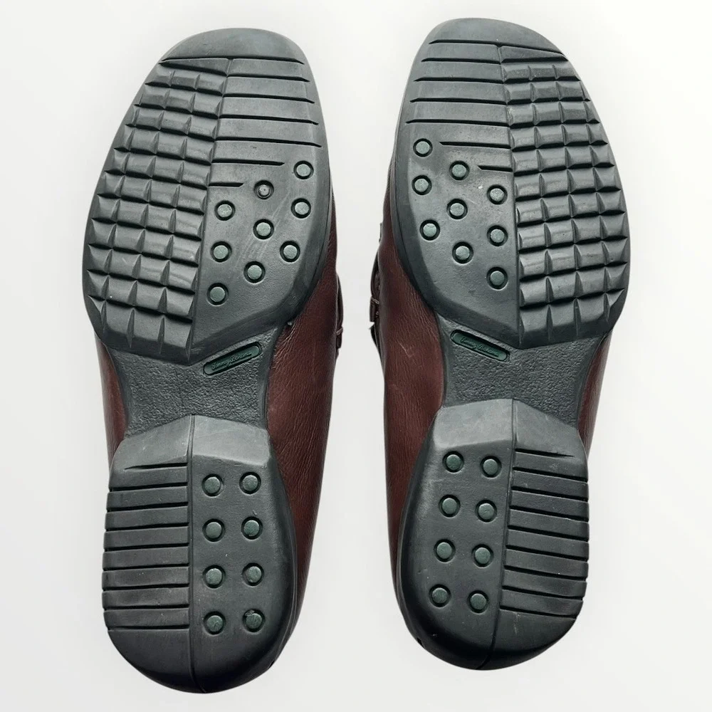 Tommy Bahama Men’s Brown Leather‎ Slip-On Driving Loafers Moc Toe Size 9 D